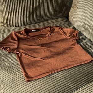 Simple Brown Crop Top